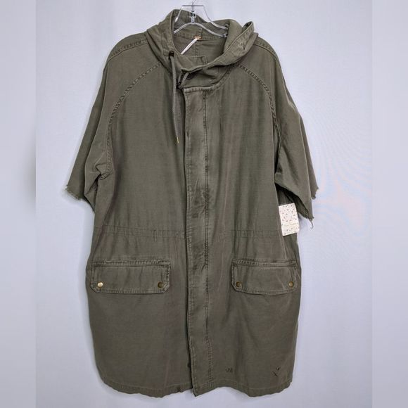 Free People ReWorked Army Jacket Olive Green NWT Size Medium $168 - Picture 5 of 8